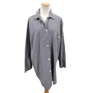 Vintage Acme Clothing gingham button up sleep shirt L/XL Sylvester and tweety